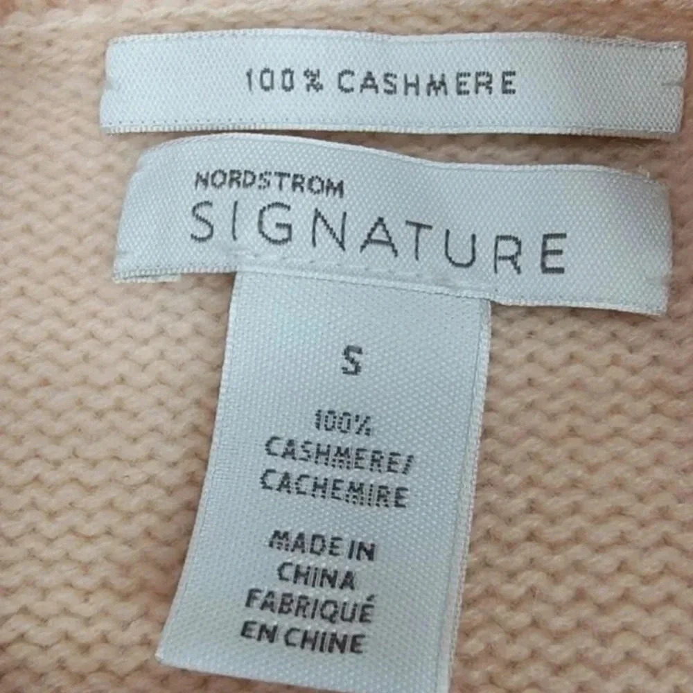 Nordstrom Women's‎ Signature Funnel Neck Tunic Lux Sweater 100% Cashmere S NWOT - Picture 6 of 11